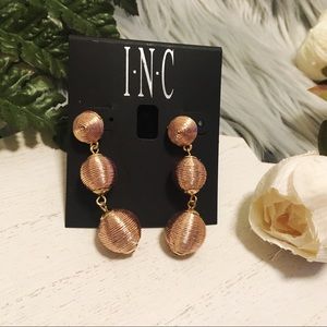 INC Pink Metallic Ball Earrings